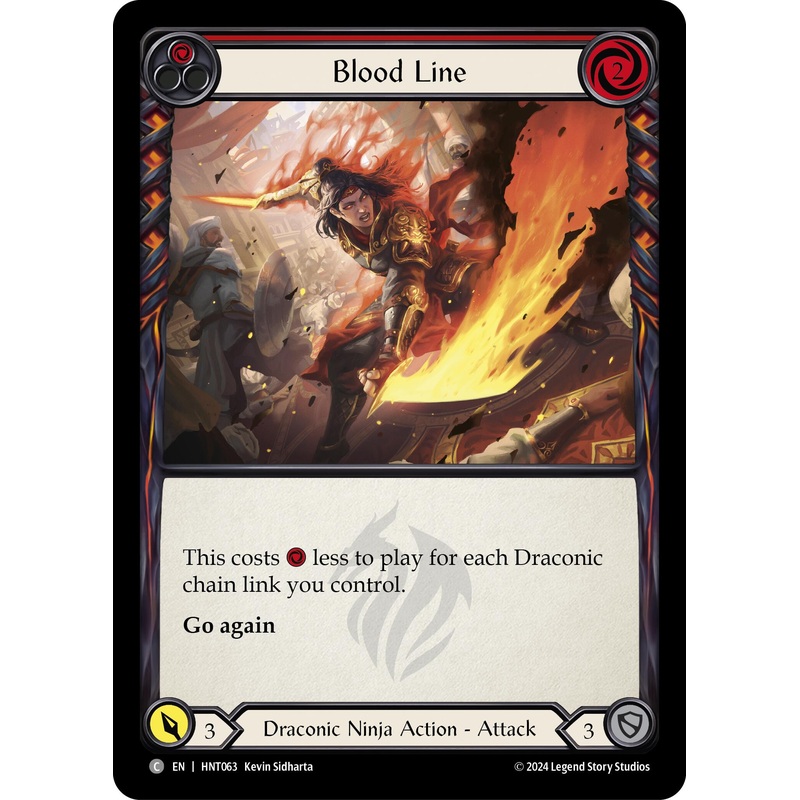 Blood Line (Red) [HNT063] (The Hunted)  Rainbow Foil