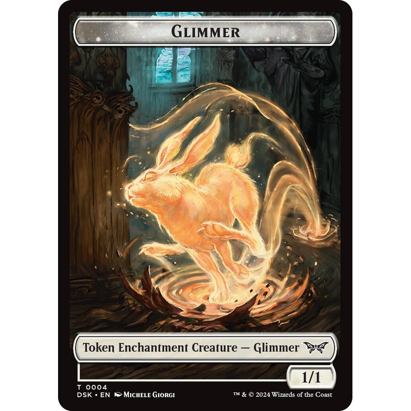 Glimmer // Scarecrow Double-Sided Token [Duskmourn: House of Horror Commander Tokens]