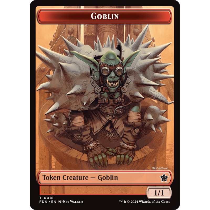 Goblin // Treasure Double-Sided Token [Foundations Tokens]