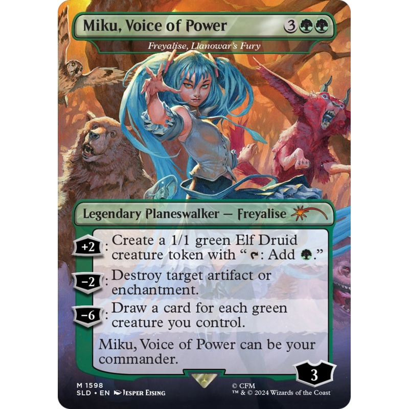Miku, Voice of Power – Freyalise, Llanowar’s Fury [Secret Lair Drop Series]