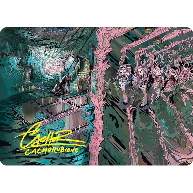 Mirror Room // Fractured Realm Art Card (Gold-Stamped Signature) [Duskmourn: House of Horror Art Series]