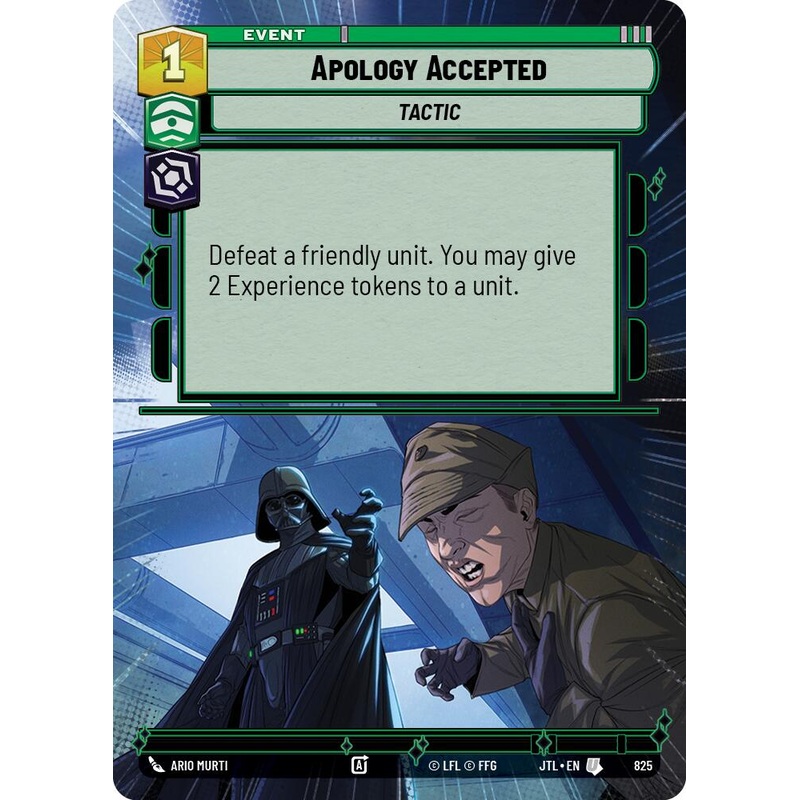 Apology Accepted (825) (Hyperspace Foil) (825) [Jump to Lightspeed]
