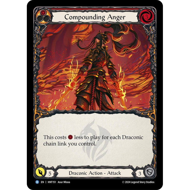 Compounding Anger (Red) [HNT151] (The Hunted)  Rainbow Foil