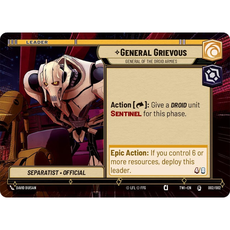 General Grievous – General of the Droid Armies (Hyperspace) (Prerelease Promos) (002/002) [Shadows of the Galaxy Promos]