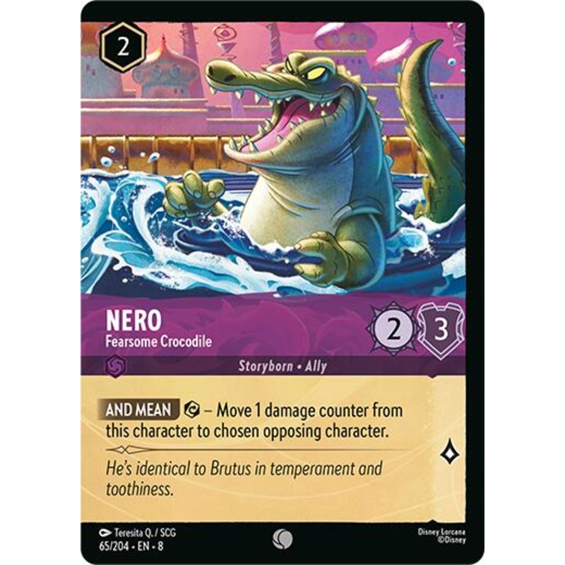 Nero – Fearsome Crocodile (Cold Foil) (65/204) [Reign of Jafar]