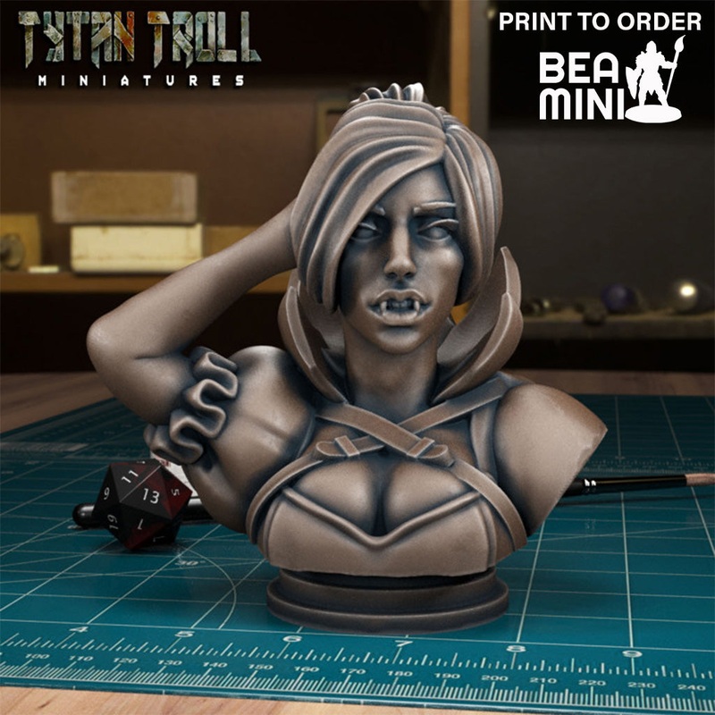 Curse of Strahd – Anastrasya Bust | BeaMini Print to Order Miniatures