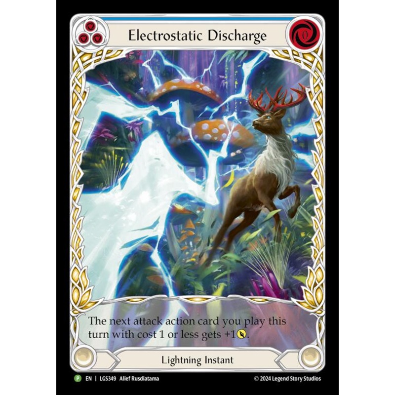 Electostatic Discharge (Blue) (Extended Art) [LGS349] (Promo)  Rainbow Foil