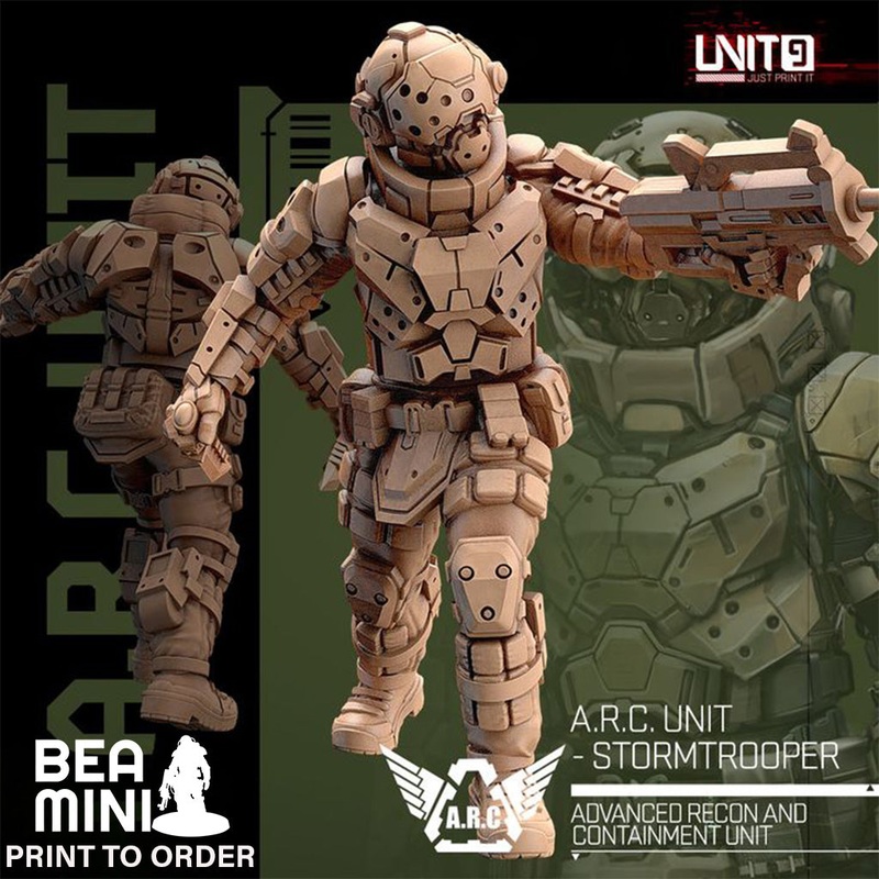 A.R.C. Unit – Stormtrooper 1 | BeaMini Print to Order Miniatures