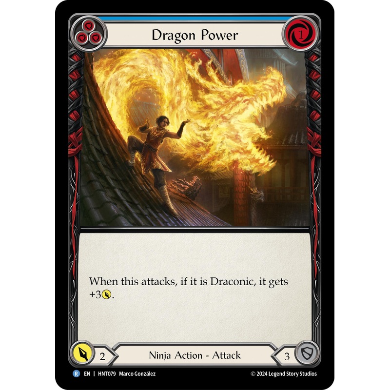 Dragon Power (Blue) [HNT079] (The Hunted)  Rainbow Foil