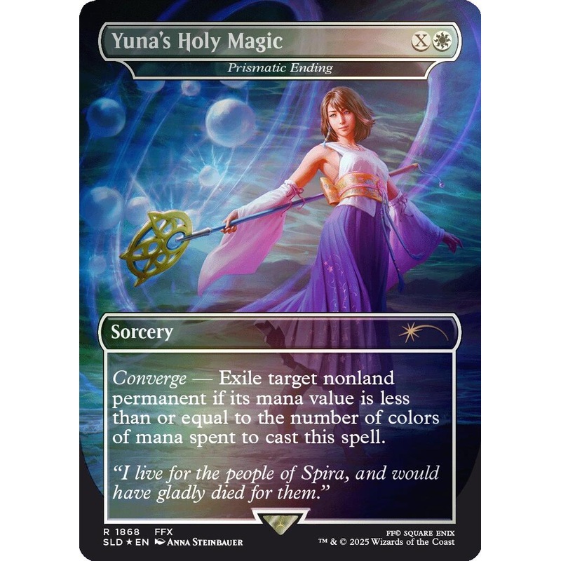 Yuna’s Holy Magic – Prismatic Ending (Rainbow Foil) [Secret Lair Drop Series]