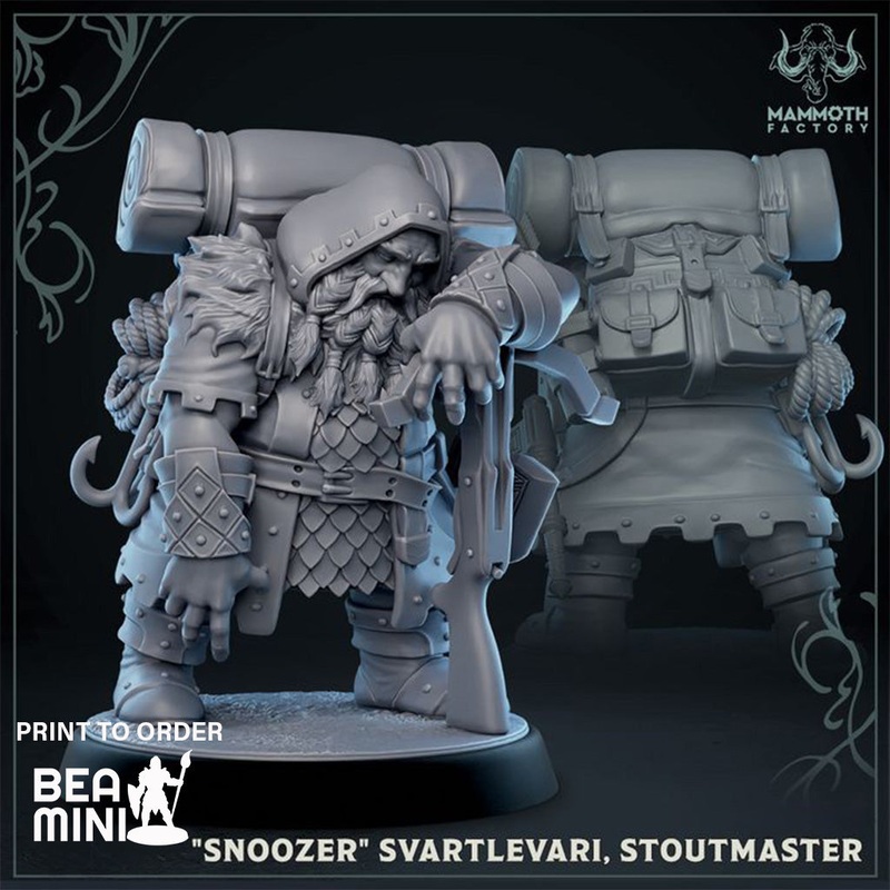 Snoozer Svartlevari | BeaMini Print to Order Miniatures