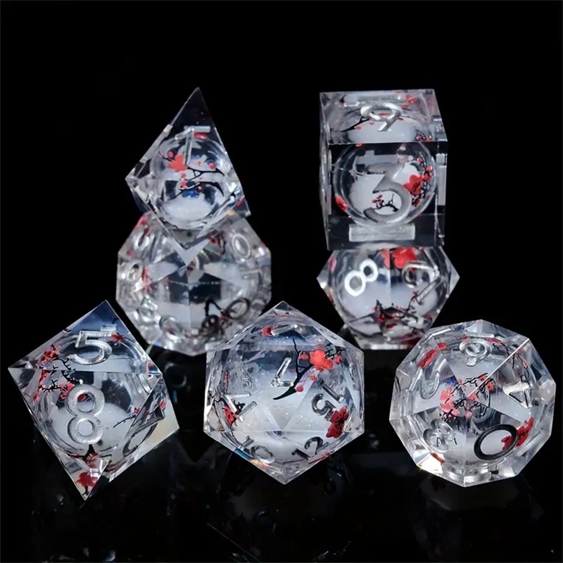 Spring Blossom – Liquid Core Sharp Edge Dice Set