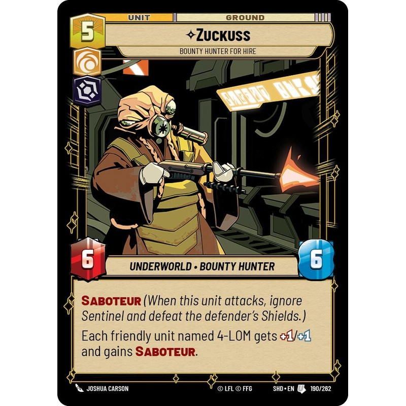 Zuckuss – Bounty Hunter for Hire (190/262) [Shadows of the Galaxy]