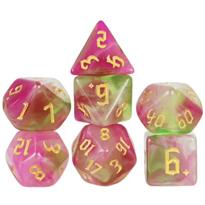Forever Dreams – 7 Piece Polyhedral Dice Set + Dice Bag