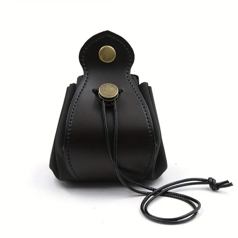 The Prepared Rogue – 2-in-1 Drawstring Leather Dice Bag & Dice Tray