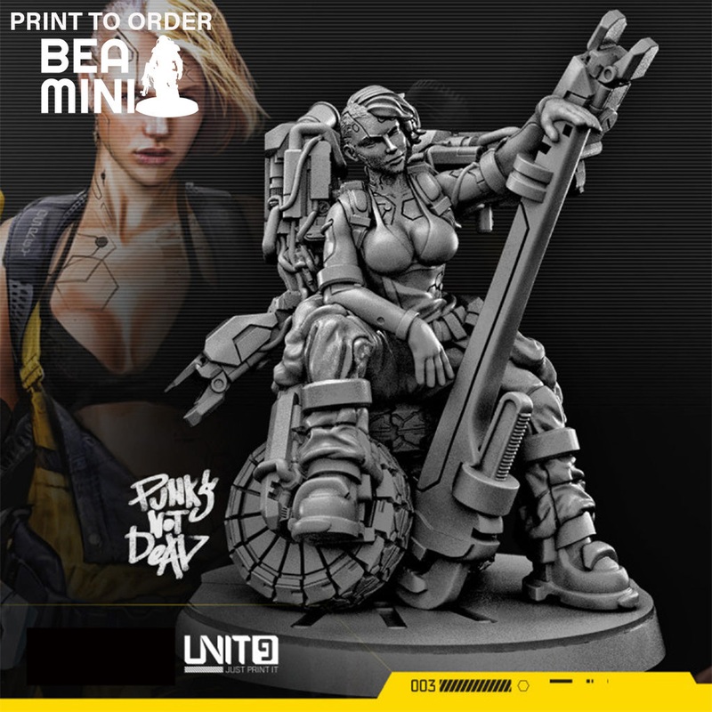 Amanda ‘Wrench’ Pistons | BeaMini Print to Order Miniatures