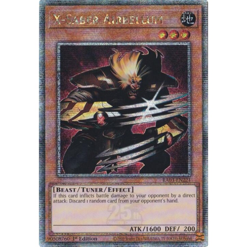X-Saber Airbellum (Quarter Century Secret Rare) [RA03-EN221] Quarter Century Secret Rare