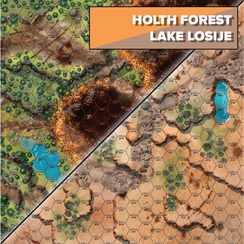 BattleTech – Tukayyid: Holth Forest/Lake Losiije Battlemat