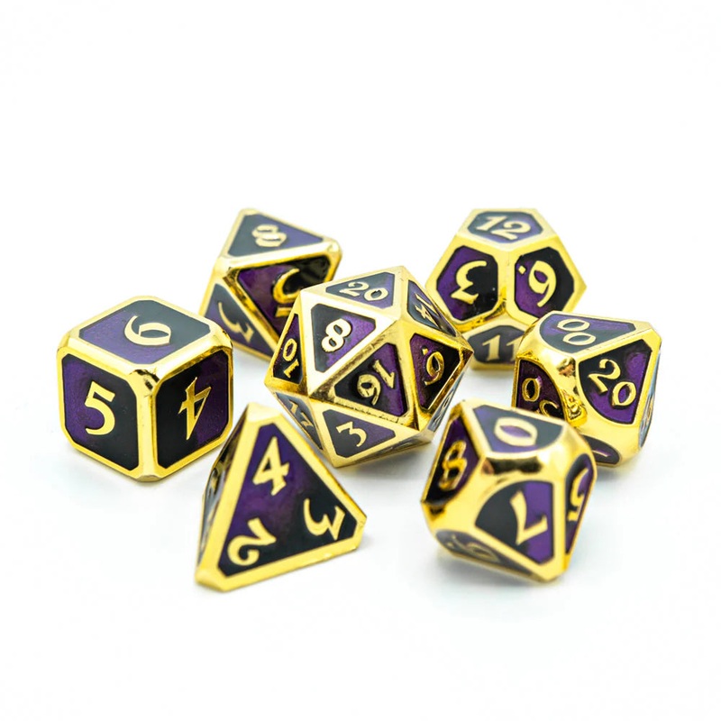 Die Hard Dice 7 Die Metal Dice Set: Mythica Dark Arts – Hubris