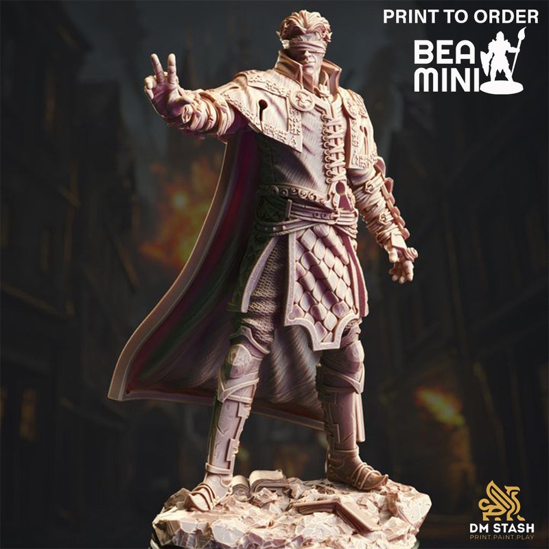 Varys Farseeker – Half Elf Psionicist | BeaMini Print to Order Miniatures