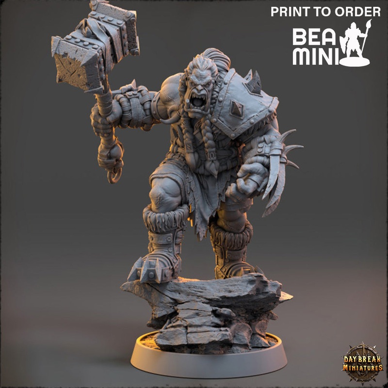 Zweitung Blutnagel – Orc Warrior | BeaMini Print to Order Miniatures