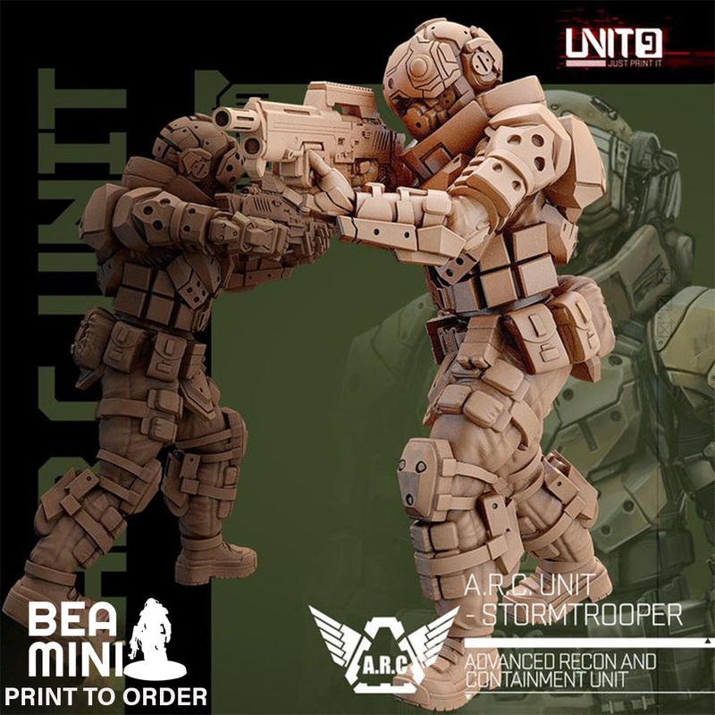 A.R.C. Unit – Stormtrooper 2 | BeaMini Print to Order Miniatures