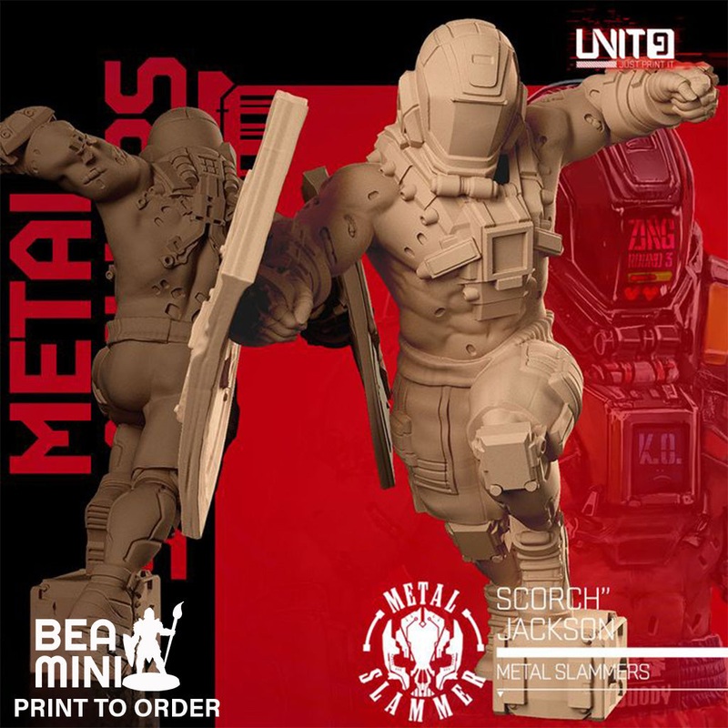 “Scorch” Jackson – Metal Slammer | BeaMini Print to Order Miniatures
