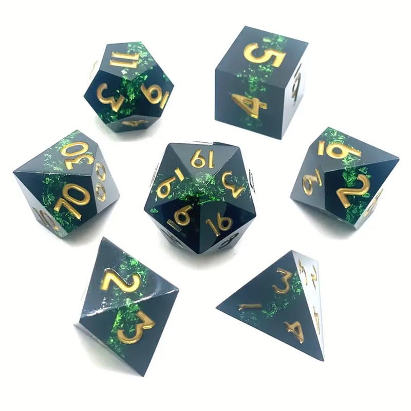 Terra Nova – Handcrafted Sharp Edge Dice Set & Dice Case