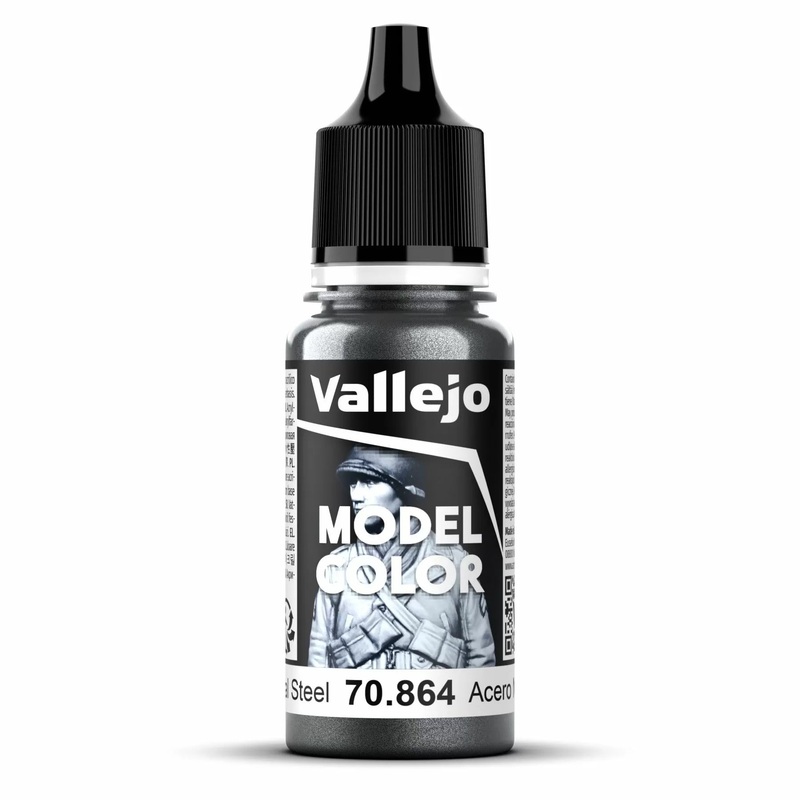 Vallejo Model Colour – Natural Steel (Single Bottle 18ml)