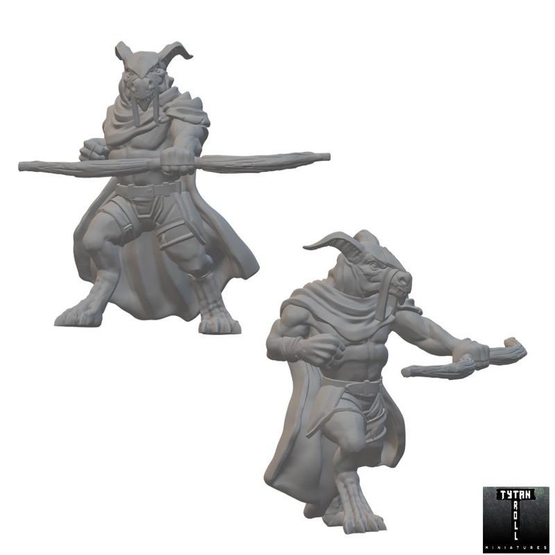 Dragonborn Rangers (Wave 2) | BeaMini Unpainted RPG Miniatures