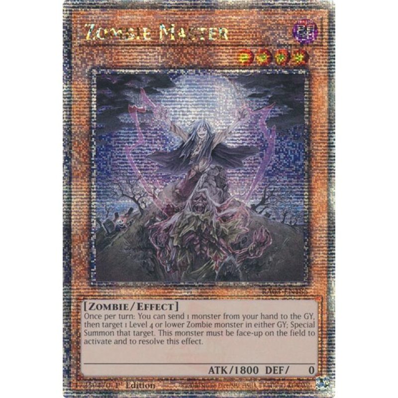 Zombie Master (Quarter Century Secret Rare) [RA03-EN185] Quarter Century Secret Rare