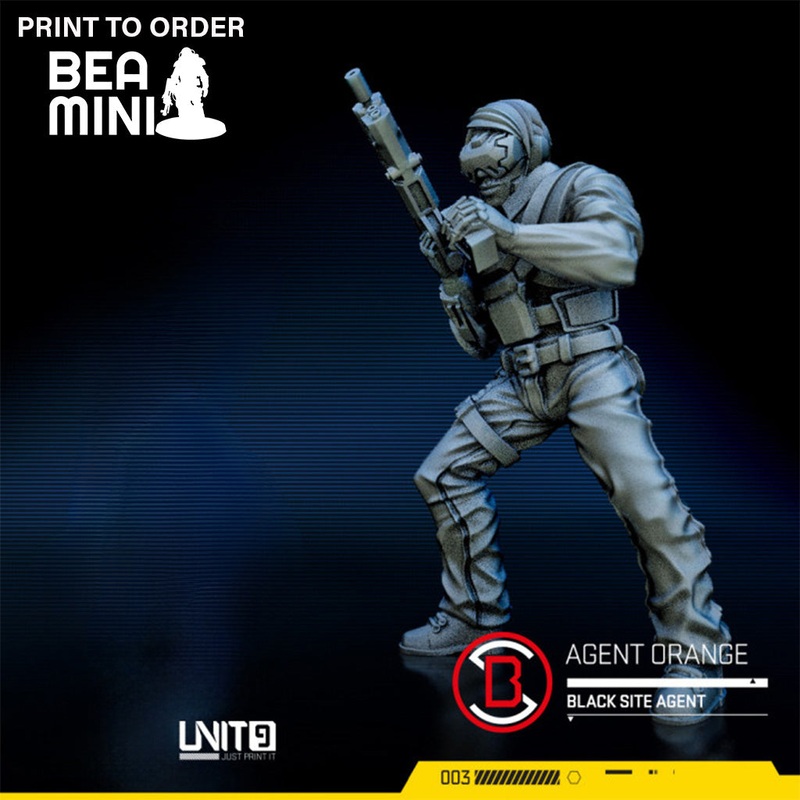 Agent Orange – Black Site Agent | BeaMini Print to Order Miniatures