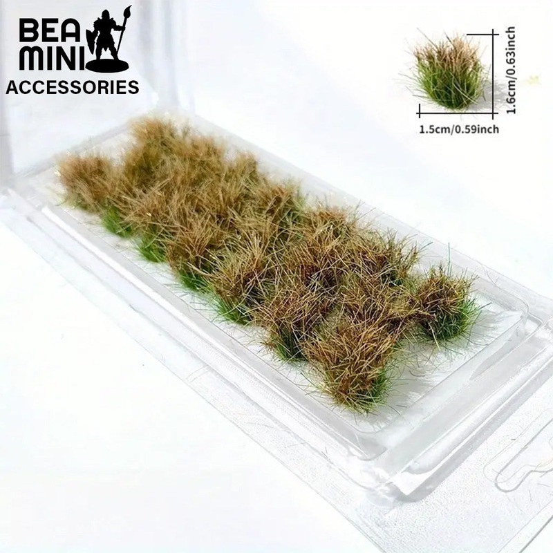 Bea Mini Basing Tufts – Artificial Grass Clusters 20 Tuft Pack (Brown)