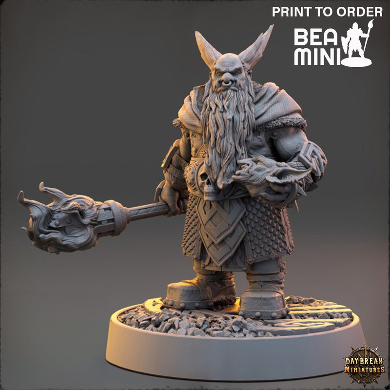 Vladkaz Of The Burning Earth – Deviant Dwarves of the Pandemonium | BeaMini Print to Order Miniatures