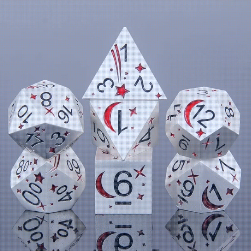 Comet – 7 Piece Metal Polyhedral Dice Set