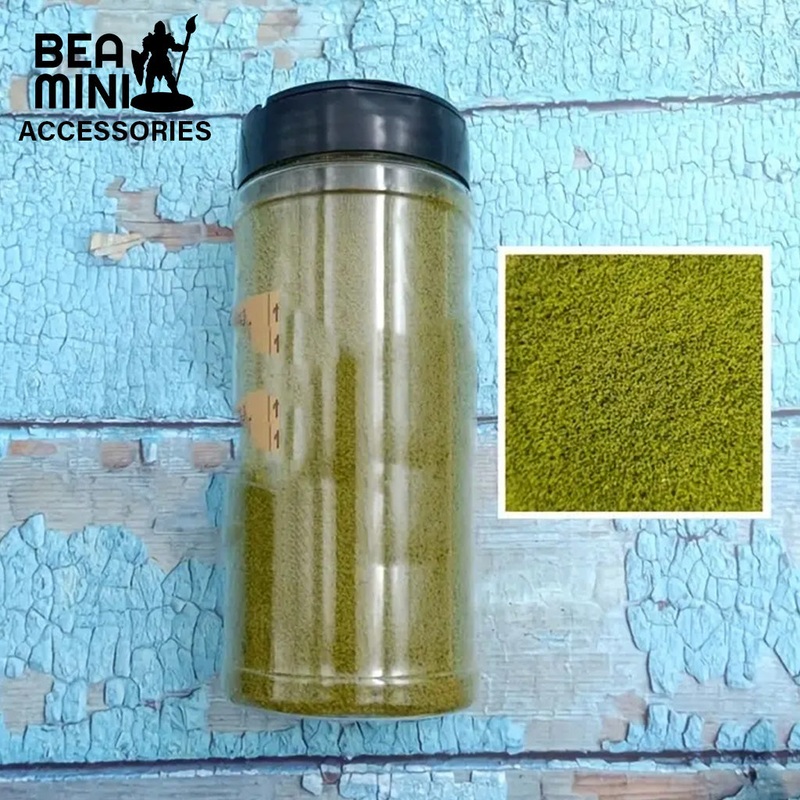 Bea Mini Basing Flock –  Autumn Green Grass 500ml Sowing Bottle