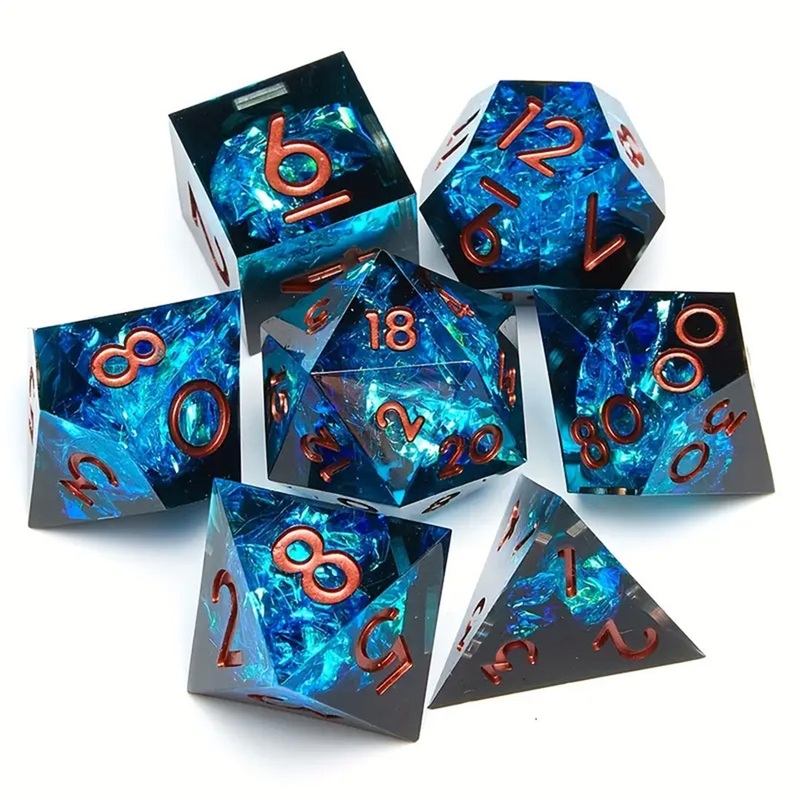 Persephone’s Pride – Handcrafted Sharp Edge Dice Set
