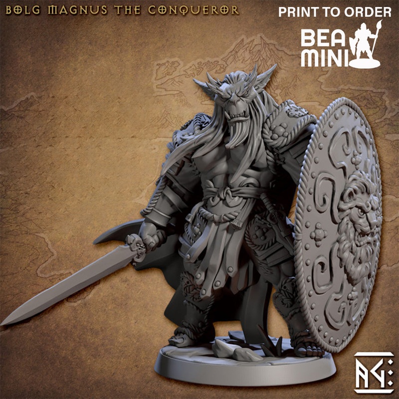 Bolg Magnus  the Conqueror | BeaMini Print to Order Miniatures
