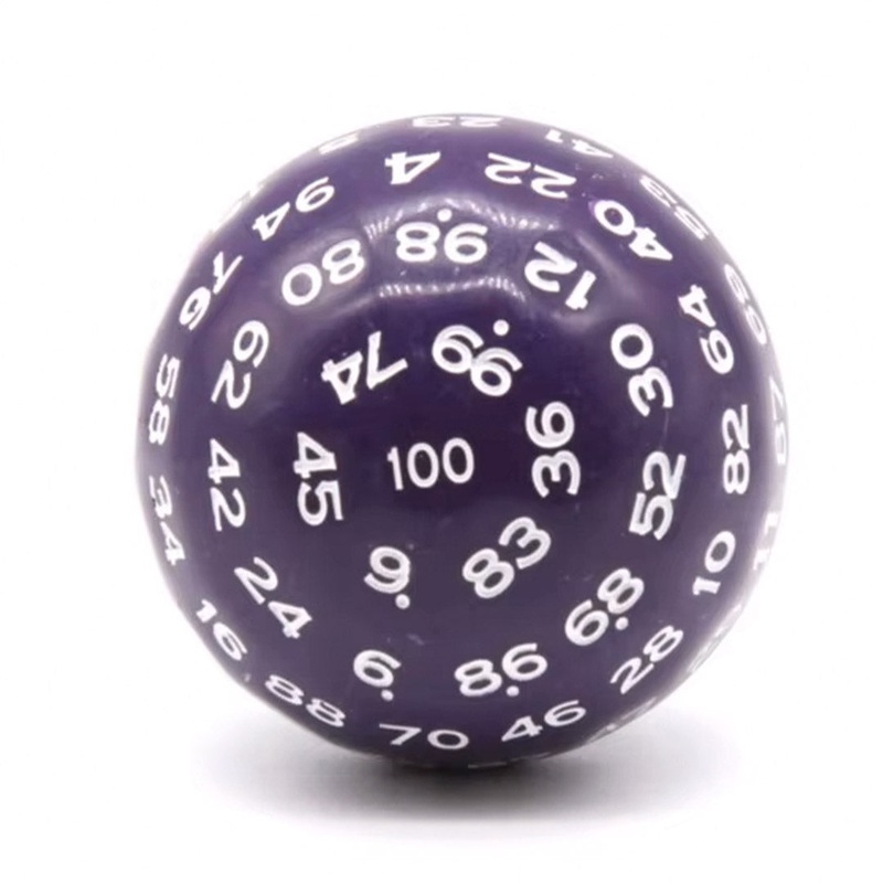 D100 (One Hundred Sided Dice) – Purple/White