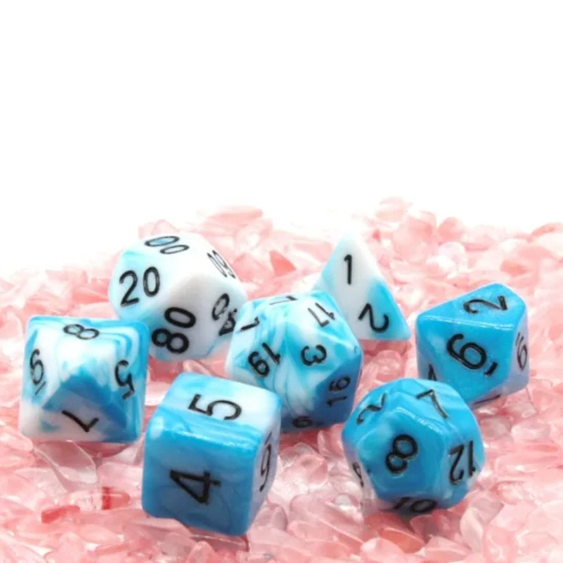 Cloudshift – 7 Piece Polyhedral Dice Set + Dice Bag