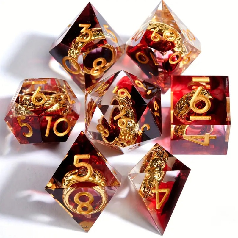 Return to Mordor – Handcrafted Sharp Edge Dice Set & Dice Case
