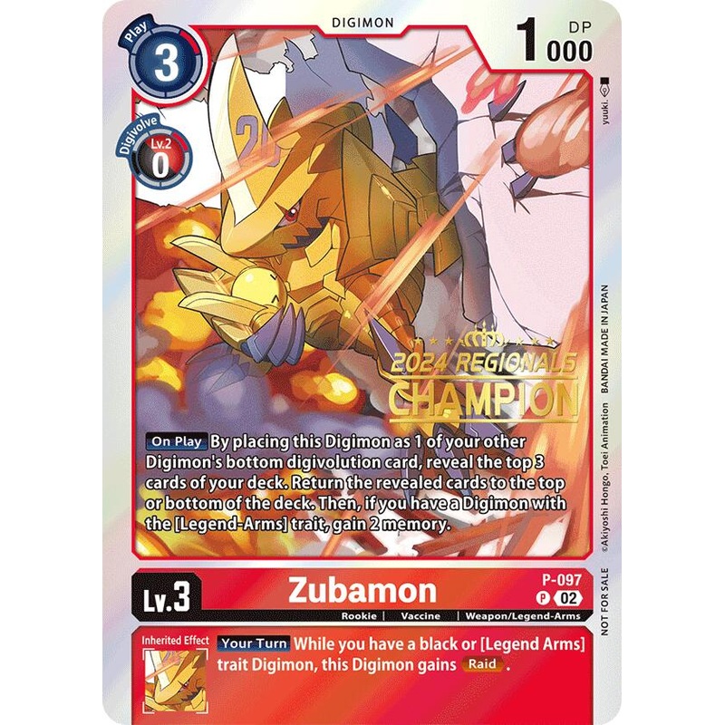 Zubamon [P-097] – P-097 (2024 Regionals Champion) [Promotional Cards]