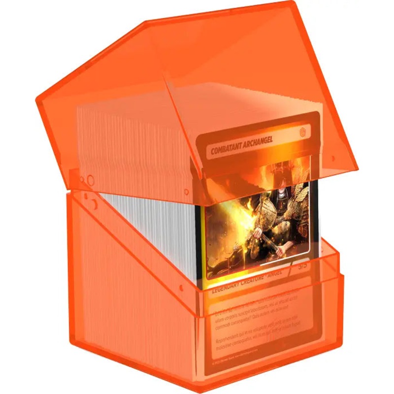 Ultimate Guard Boulder Deck Box – Clear Poppy Topaz (100+)