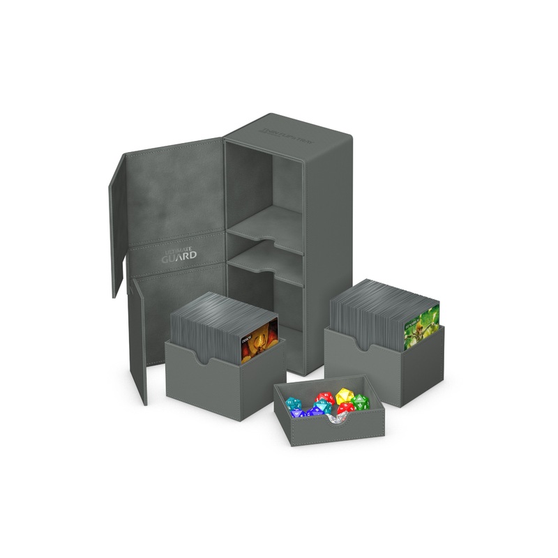 Ultimate Guard: Twin Flip’N’Tray 266+ – Monocolor Grey