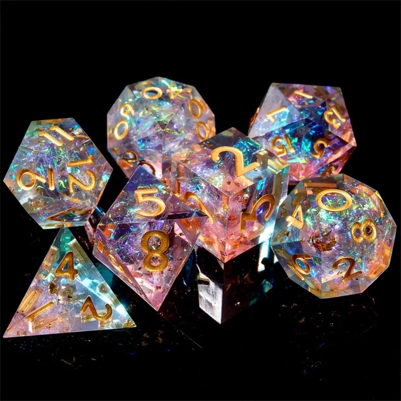 Birth of the Universe – Handcrafted Sharp Edge Dice Set and Dice Case