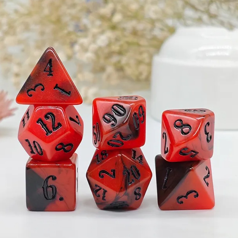 Queen of the Damned – 7 Piece Polyhedral Dice Set + Dice Bag