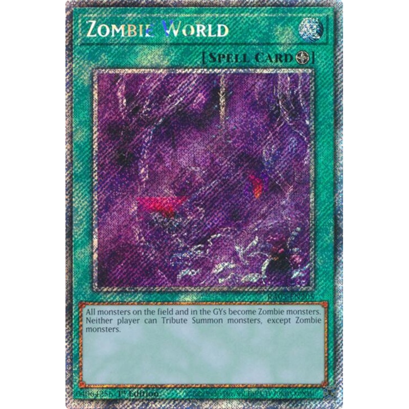 Zombie World (Platinum Secret Rare) [RA03-EN205] Platinum Secret Rare