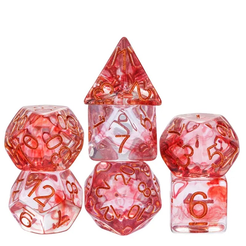 Sanguis – 7 Piece Polyhedral Dice Set + Dice Bag