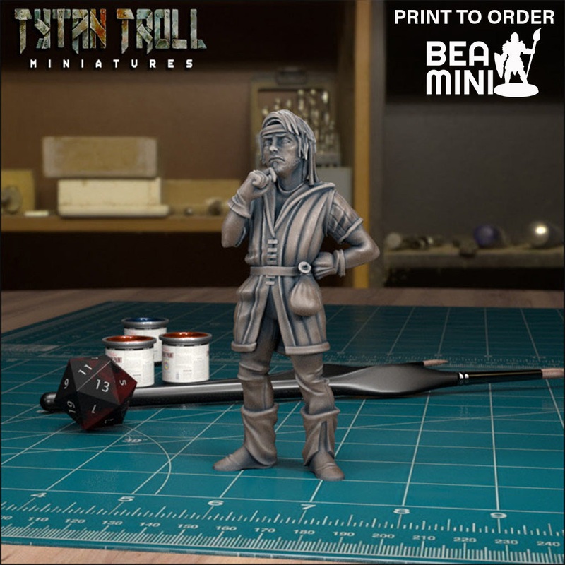 Curse of Strahd – Karl Watcher | BeaMini Print to Order Miniatures