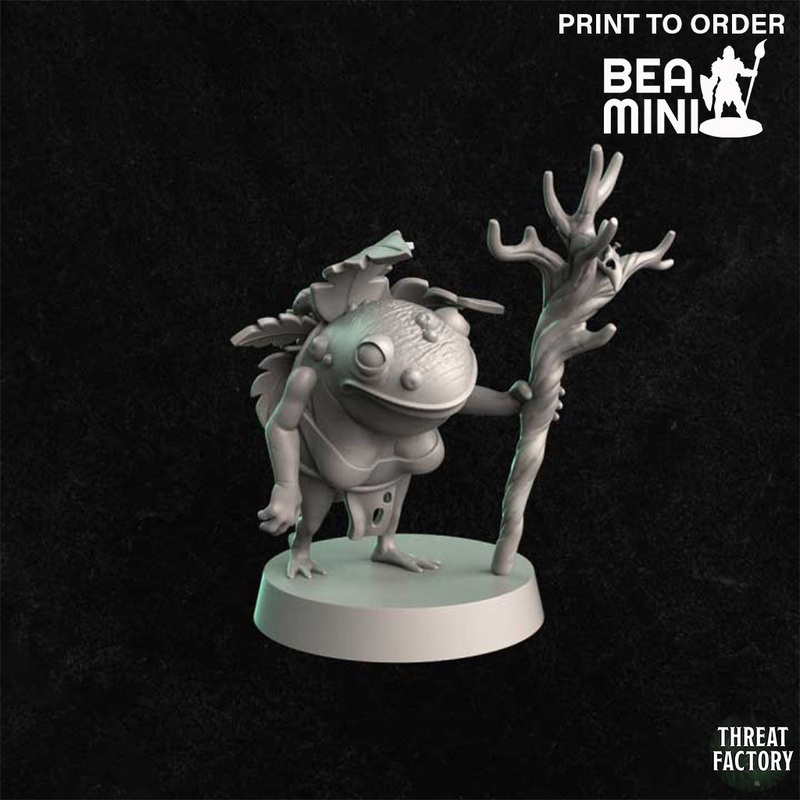 Bullywug Leader – Zabli | BeaMini Print to Order Miniatures